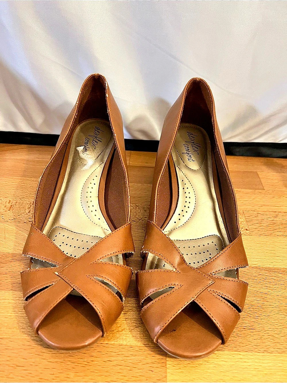 Open Toe Heels in Brown - 9